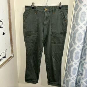 Jag Jeans Army Green Cropped utility pants